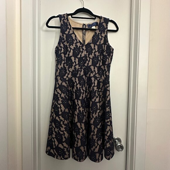 Francesca's Navy Lace Party Dress - Picture 1 of 2